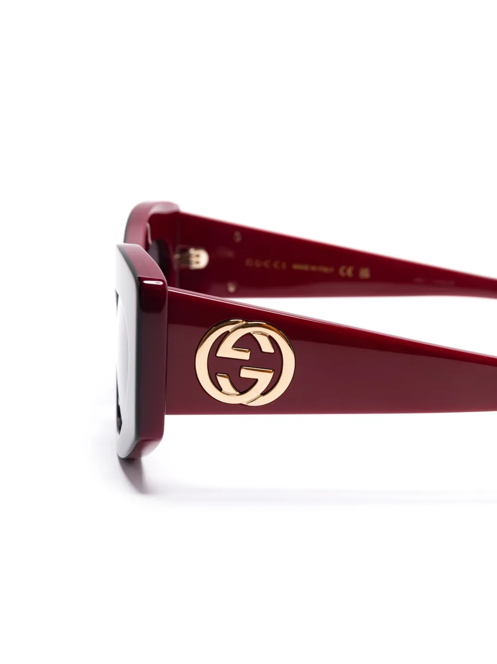 Gucci Eyewear Zonnebril met cat-eye montuur Zwart