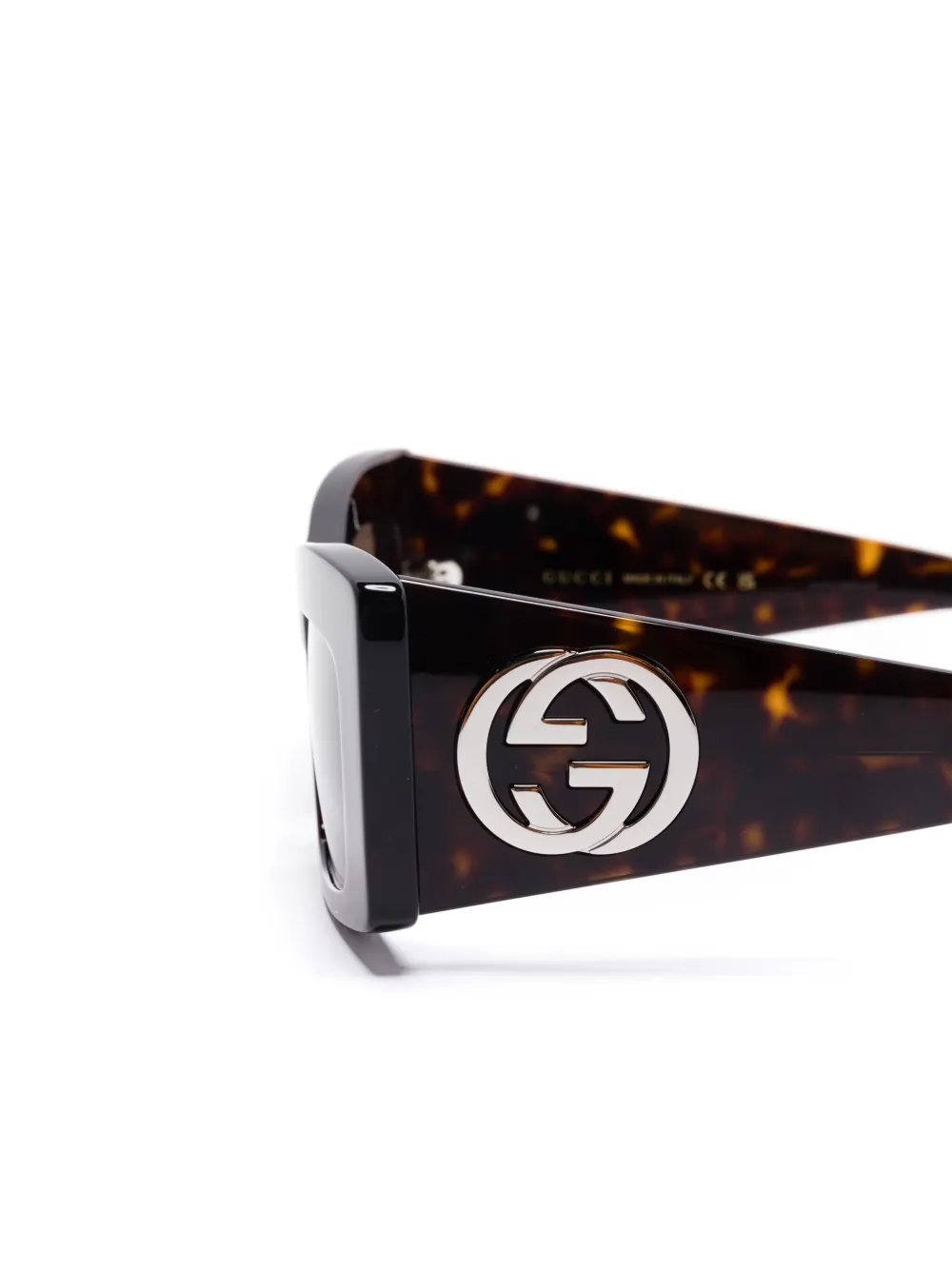 Gucci Eyewear Zonnebril met vierkant montuur Bruin