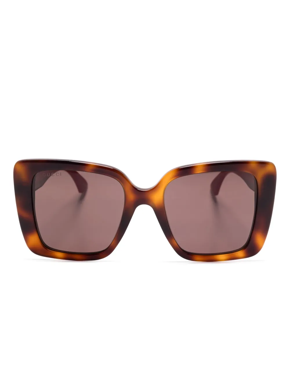 Gucci Eyewear Zonnebril met oversized montuur Bruin