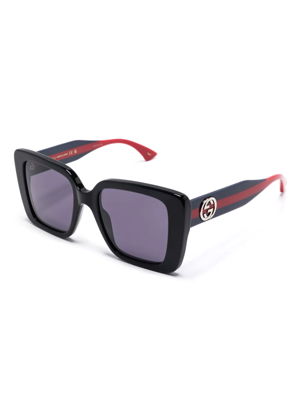 Gucci Eyewear Zonnebril met oversized montuur - Zwart