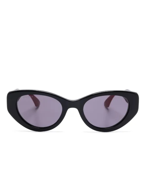 Gucci Eyewear Lentes De Sol Con Armazón Estilo Mariposa Negro