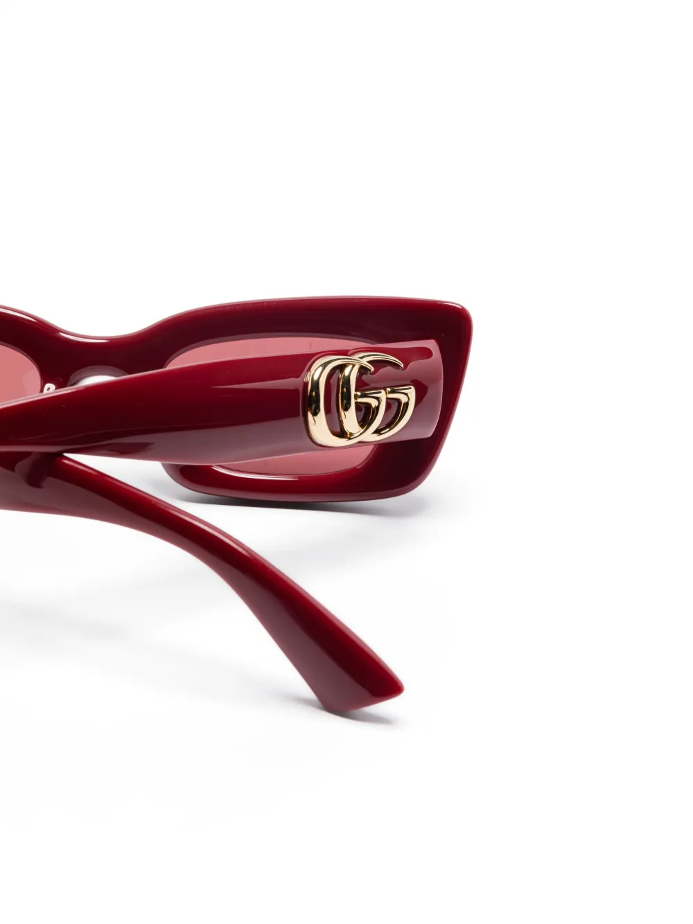 Gucci Eyewear Zonnebril met rechthoekig montuur Rood