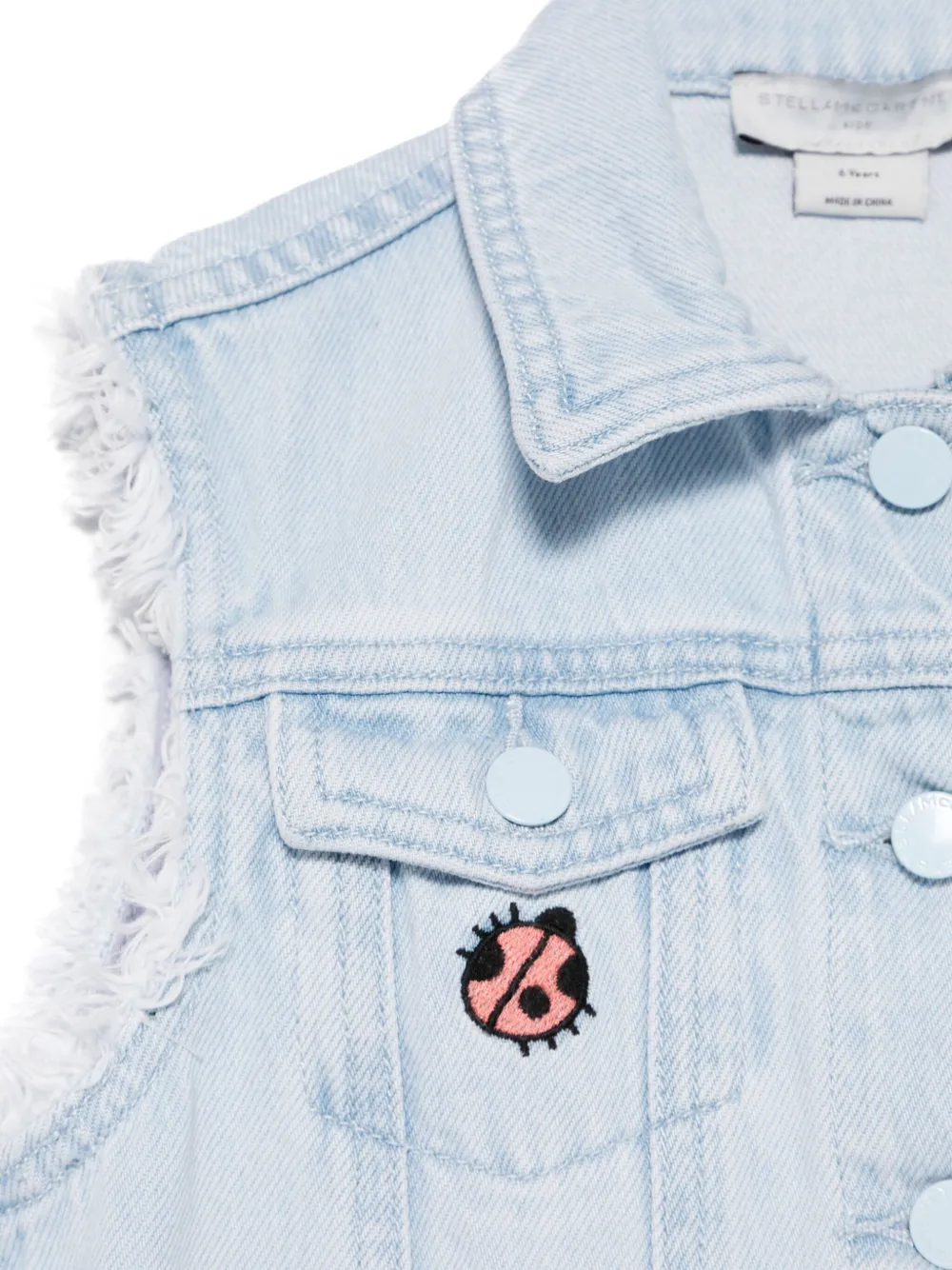 Stella McCartney Kids Woodland Friends gilet van spijkerstof Blauw