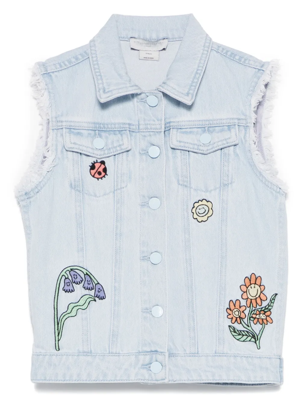 Stella McCartney Kids Woodland Friends gilet van spijkerstof Blauw