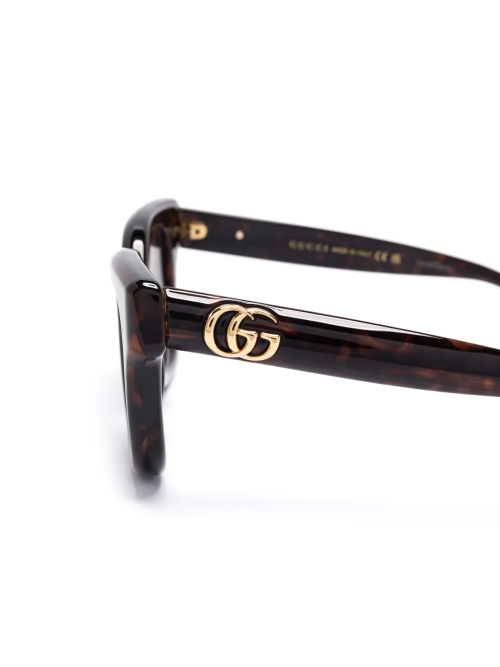 Gucci Eyewear Zonnebril met vierkant montuur Bruin