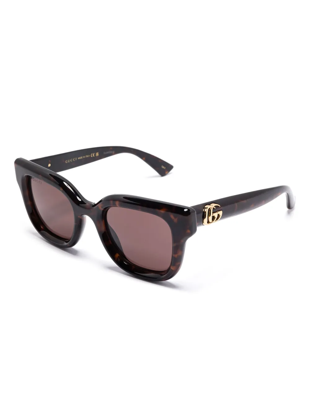 Gucci Eyewear Zonnebril met vierkant montuur - Bruin