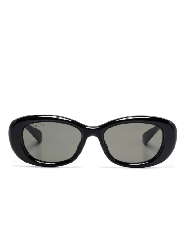 Gucci Eyewear オーバルフレーム サングラス | ブラック