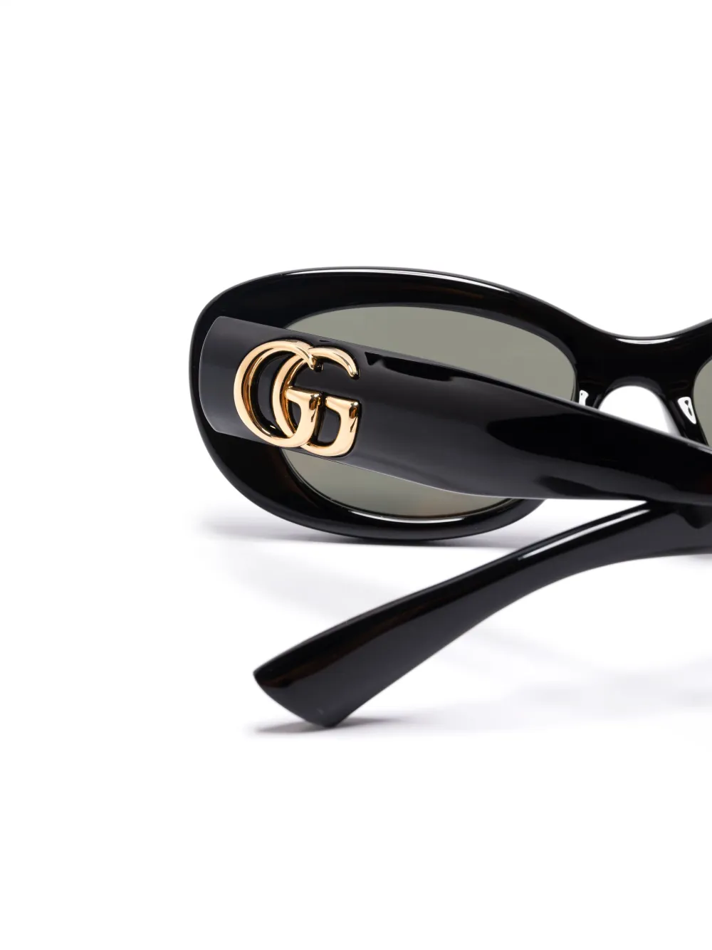 Gucci Eyewear Zonnebril met ovalen montuur Zwart