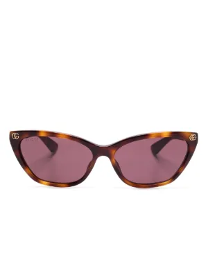 Gucci Eyewear キャットアイ サングラス | パープル | FARFETCH JP