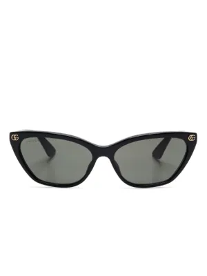 Gucci Eyewear GG1970SA パール キャットアイ サングラス | ブラック