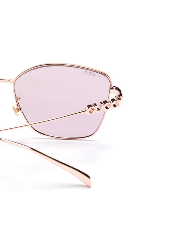 Gucci Eyewear Lentes De Sol Con Armazón Estilo Mariposa Rosado
