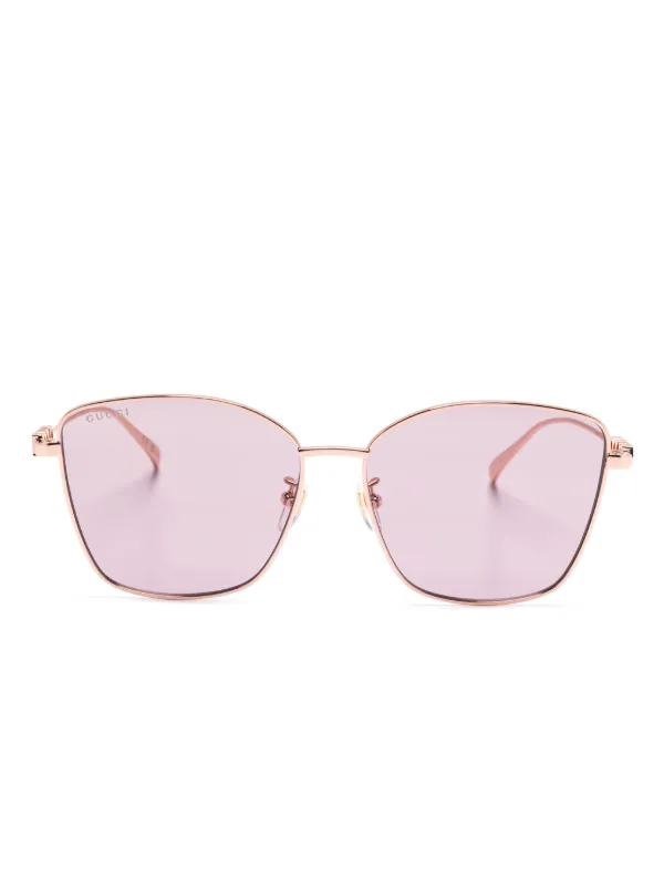 Gucci Eyewear バタフライフレーム サングラス | ピンク | FARFETCH JP 