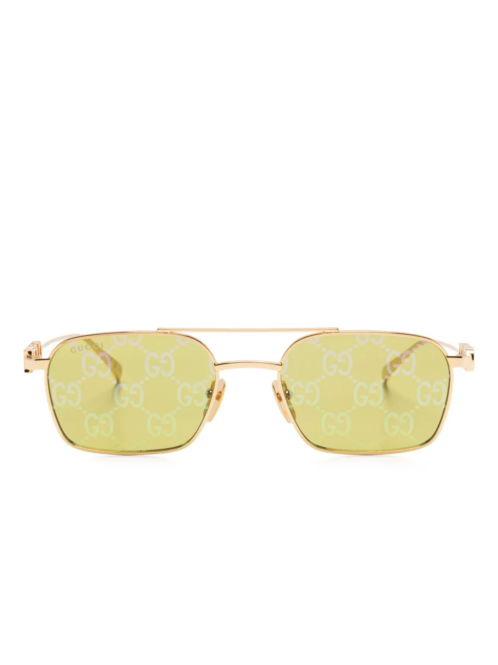 Gucci Eyewear Zonnebril met piloten montuur Goud