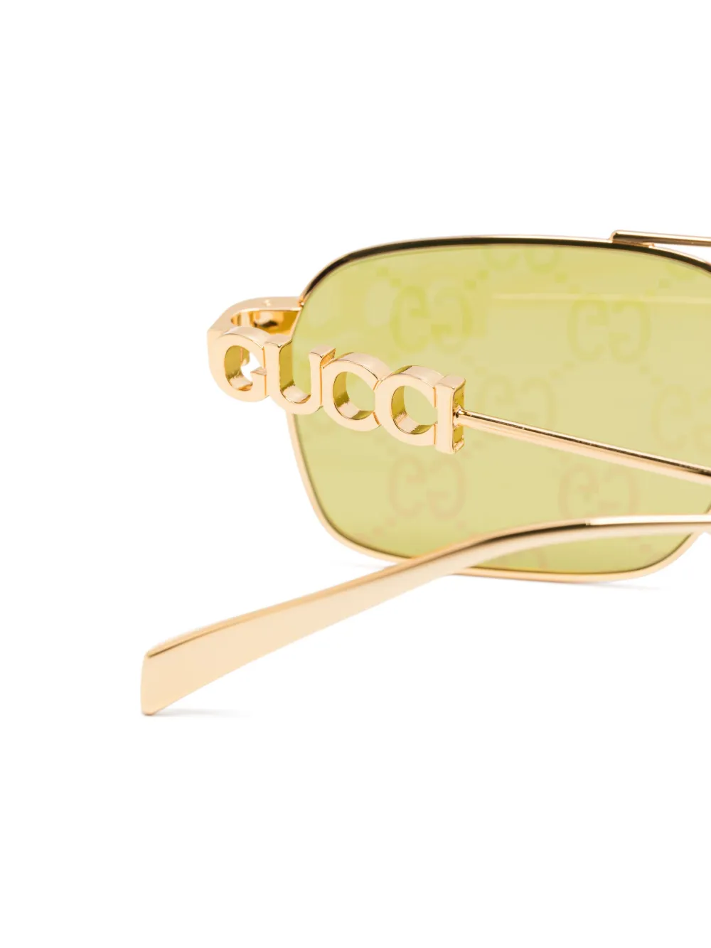 Gucci Eyewear Zonnebril met piloten montuur Goud