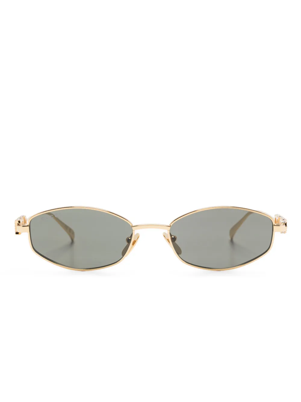 Gucci Eyewear Zonnebril met geometrisch montuur Goud