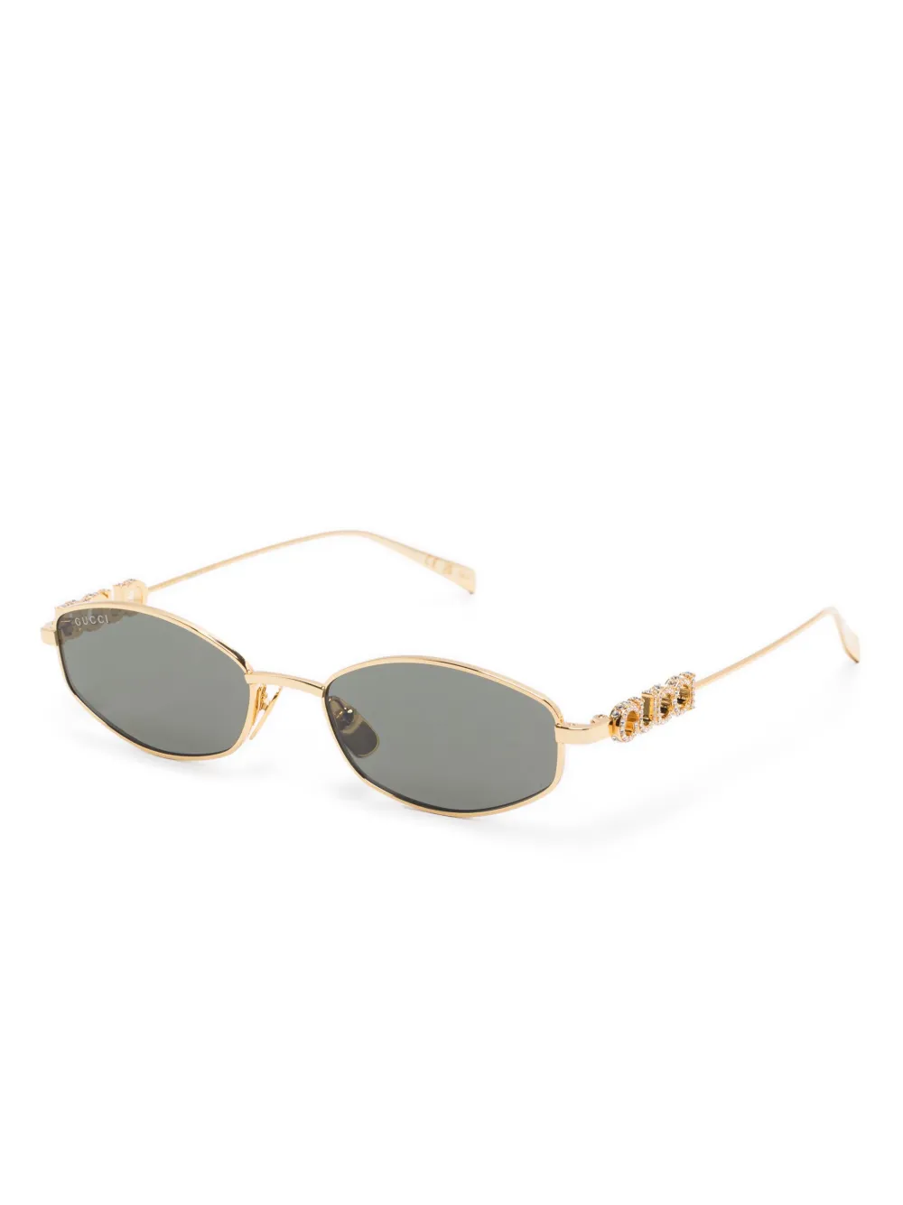 Gucci Eyewear Zonnebril met geometrisch montuur - Goud