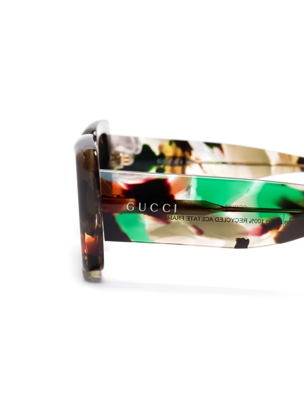 Gucci Eyewear Zonnebril met vierkant montuur Bruin