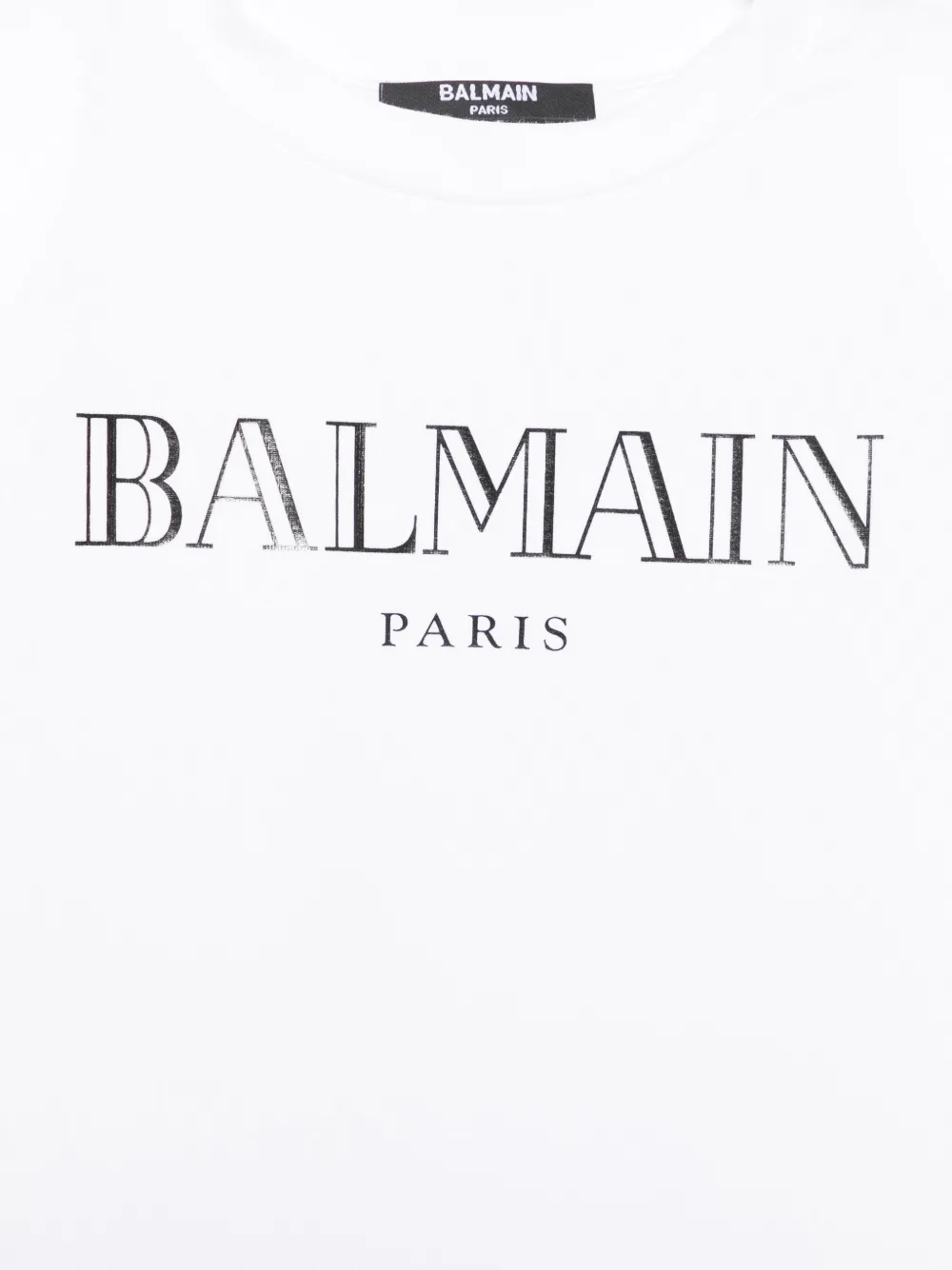 Balmain Kids Katoenen T-shirt Wit