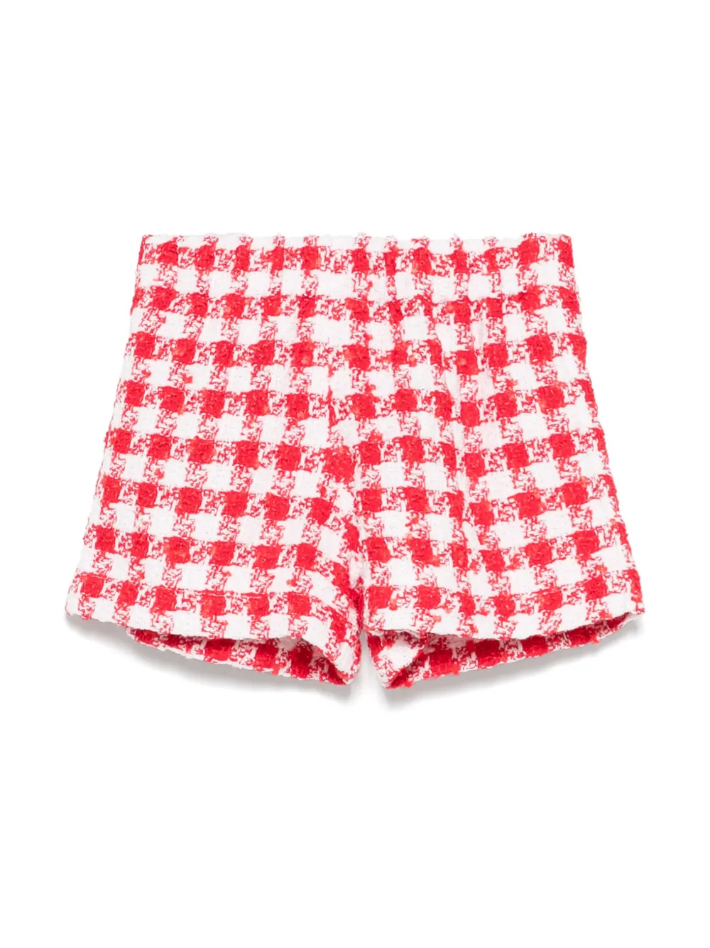 Balmain Kids Geruite shorts - Rood