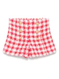 Balmain Kids checked shorts - Red