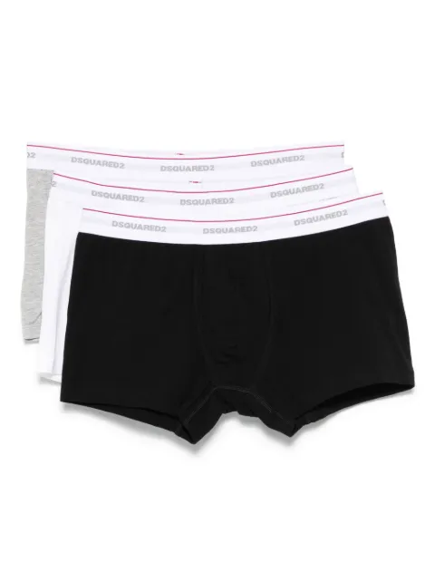 DSQUARED2 pack de tres bóxeres con logo en la pretina