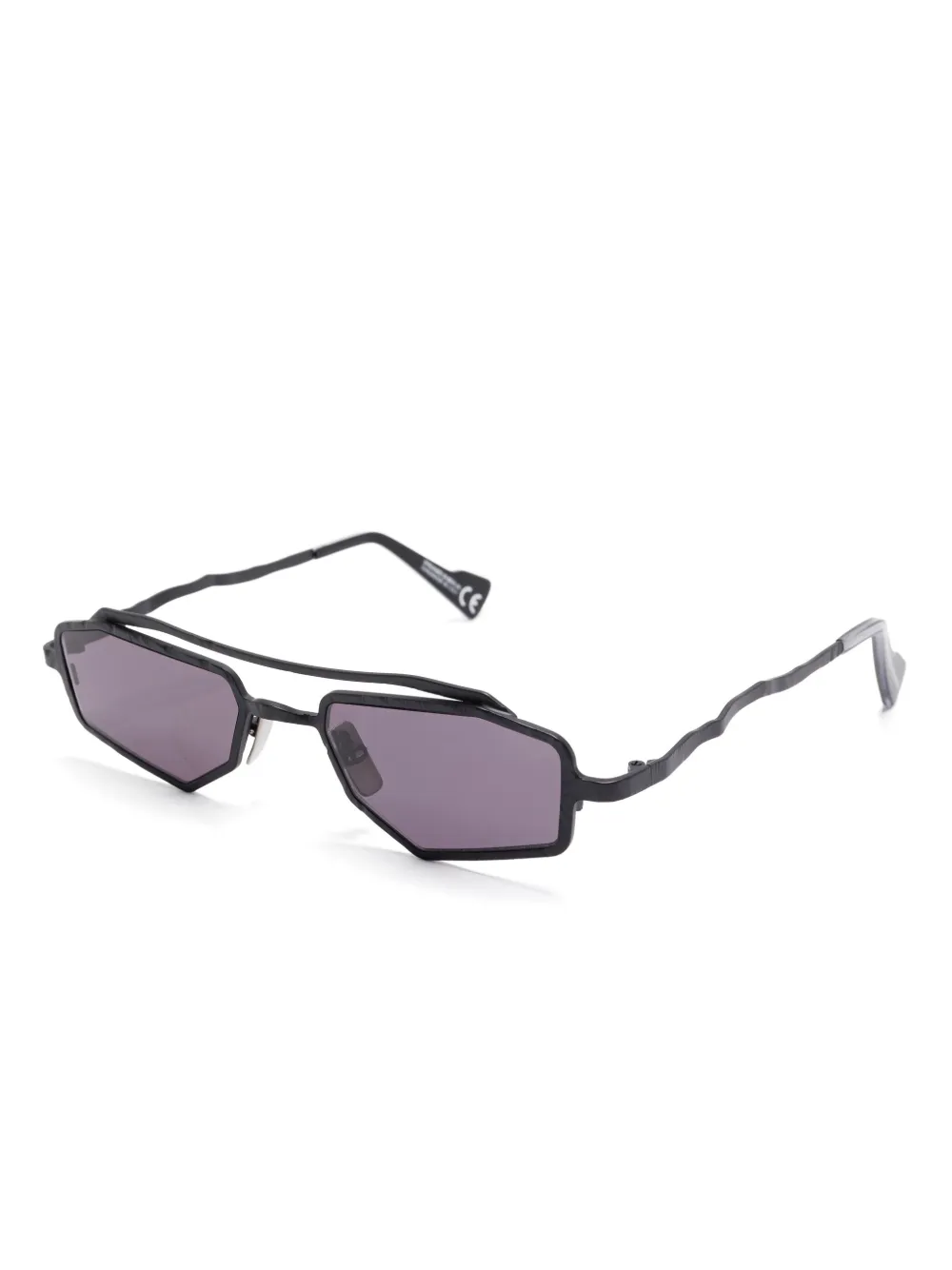 Kuboraum rectangular-frame sunglasses - Zwart