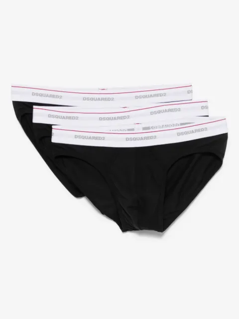 DSQUARED2 logo-waistband briefs (pack of three)