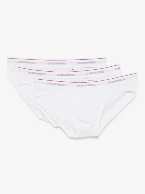 DSQUARED2 logo-waistband briefs (pack of three)