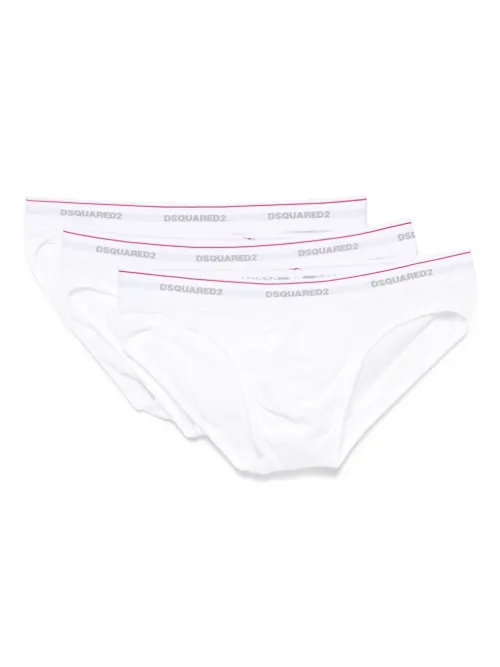 Lot de trois slips à bande logo - DSQUARED2 - Modalova