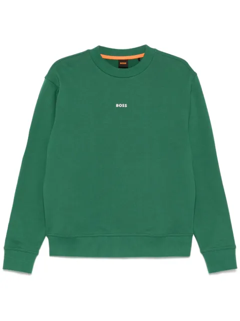 BOSS sudadera con logo en contraste