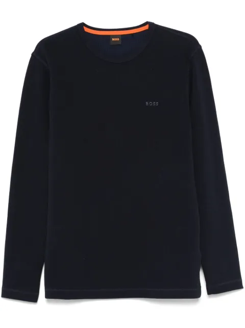 BOSS logo-embroidered sweater