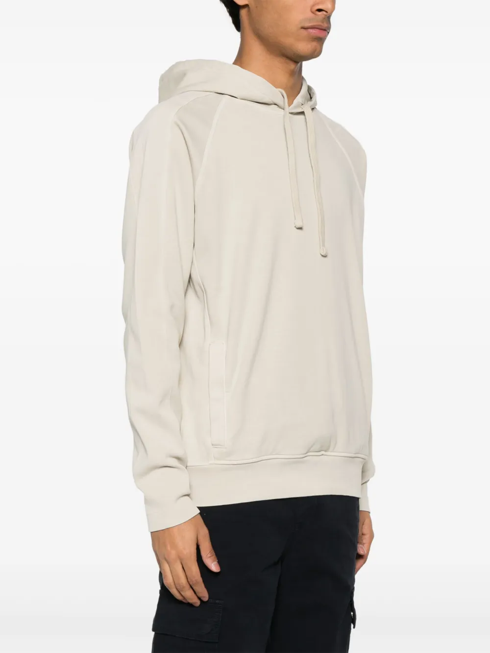 BOSS Hoodie met jersey textuur Beige