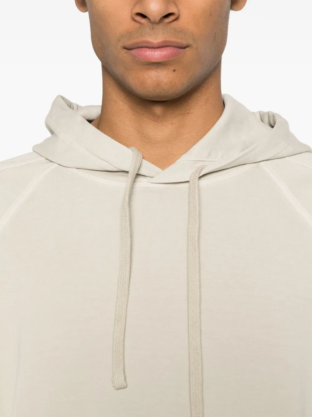 BOSS Hoodie met jersey textuur Beige
