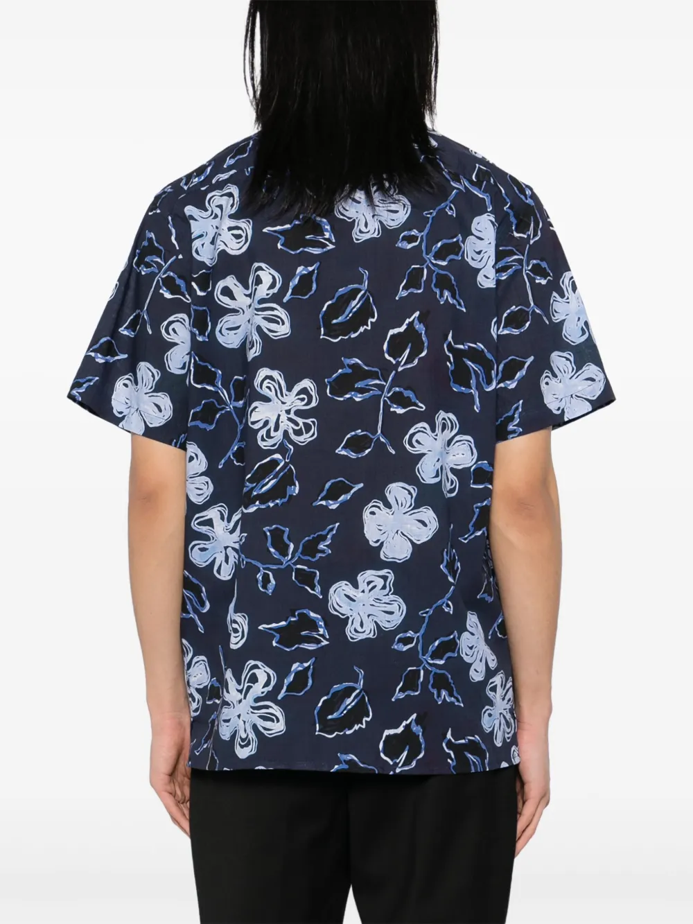 PS Paul Smith Overhemd met bloemenprint Blauw