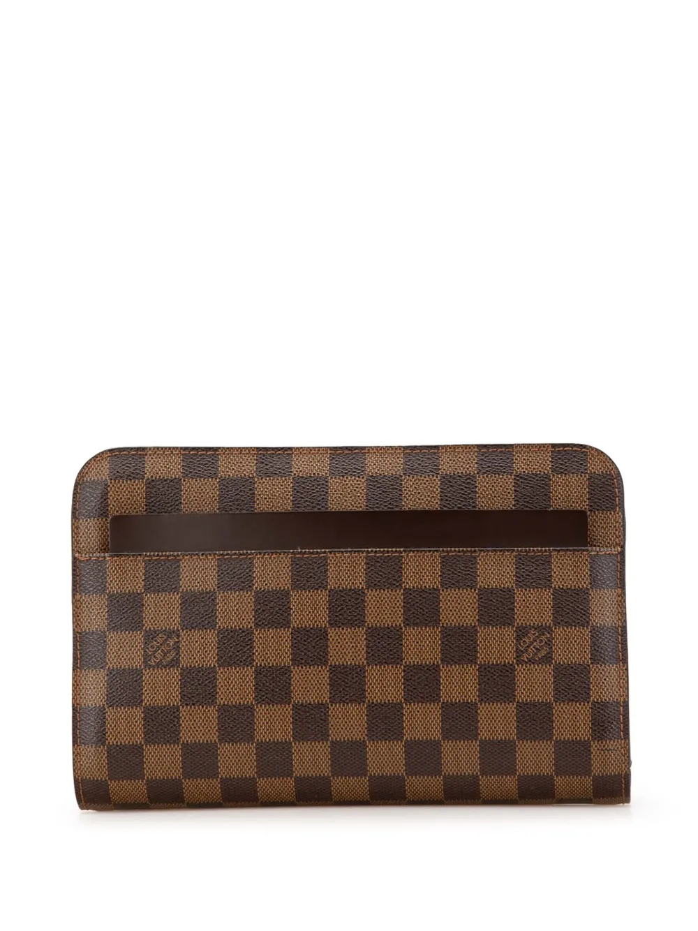 Louis Vuitton Pre-Owned 2004 ダミエ エベヌ ポシェット サンルイ クラッチバッグ - ブラウン Louis Vuitton Pre-Owned 2004 ダミエ エベヌ ポシェット サンルイ クラッチバッグ - ブラウン