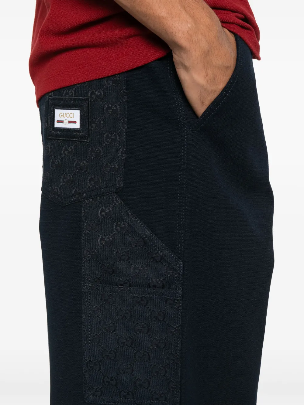Gucci Katoenen canvas broek Blauw