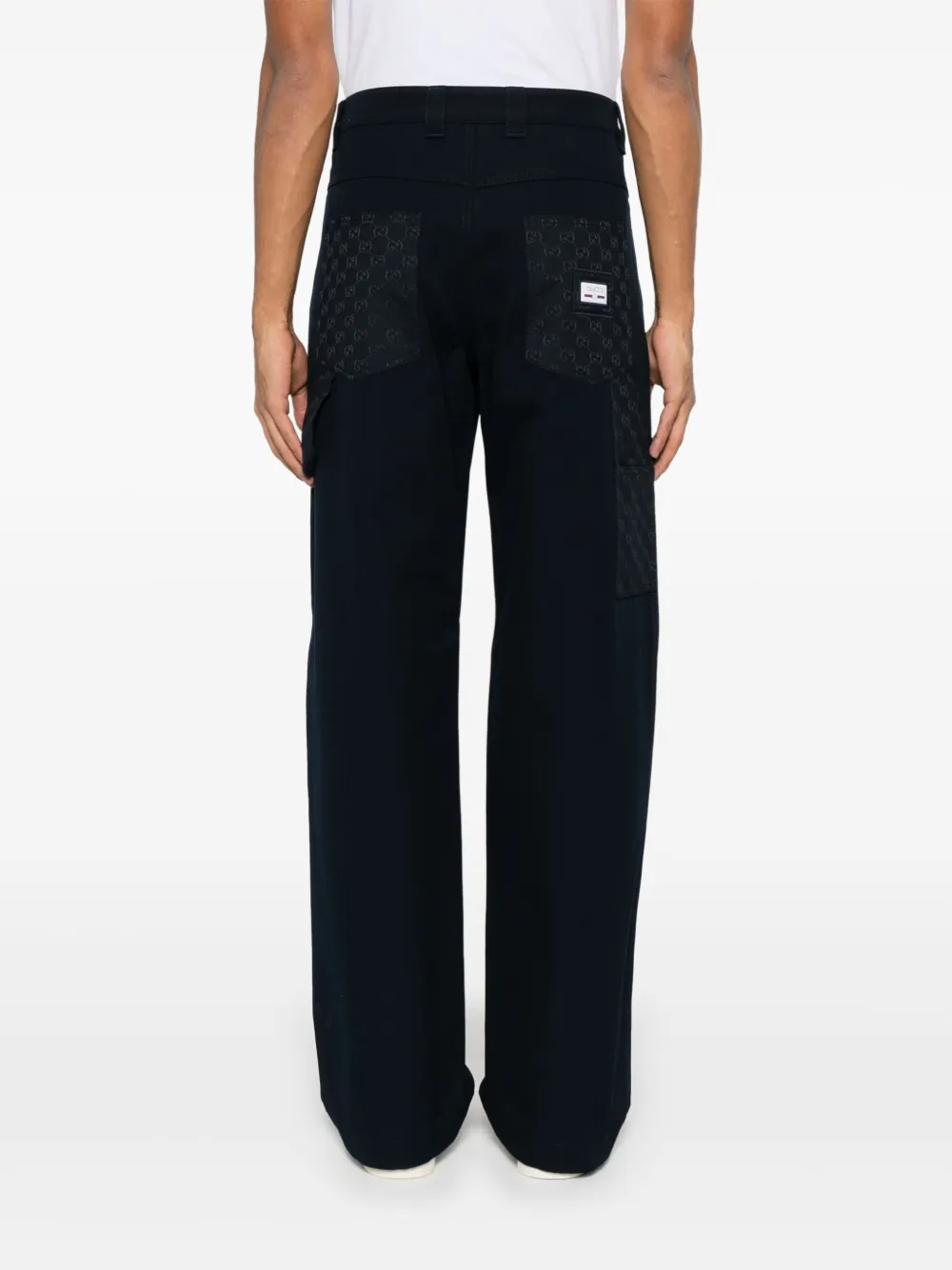 Gucci Katoenen canvas broek Blauw