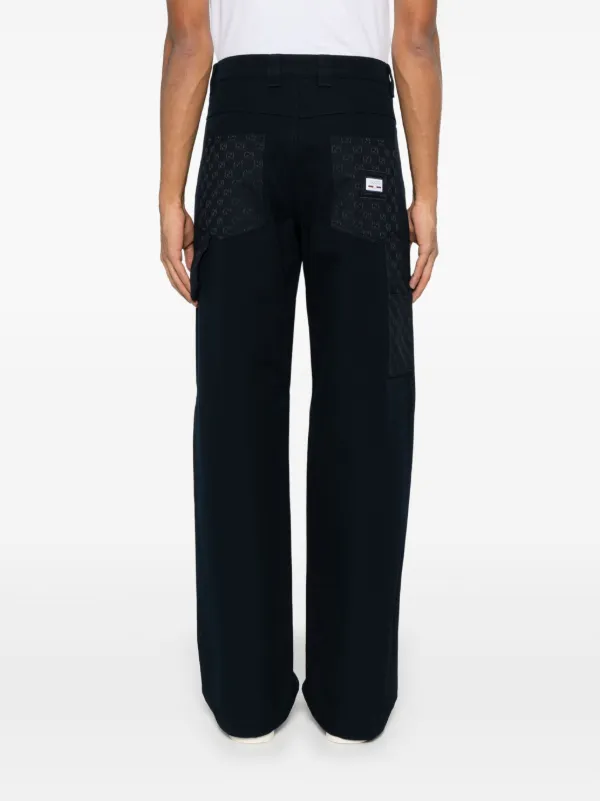Gucci Cotton Canvas Trousers | Blue | FARFETCH