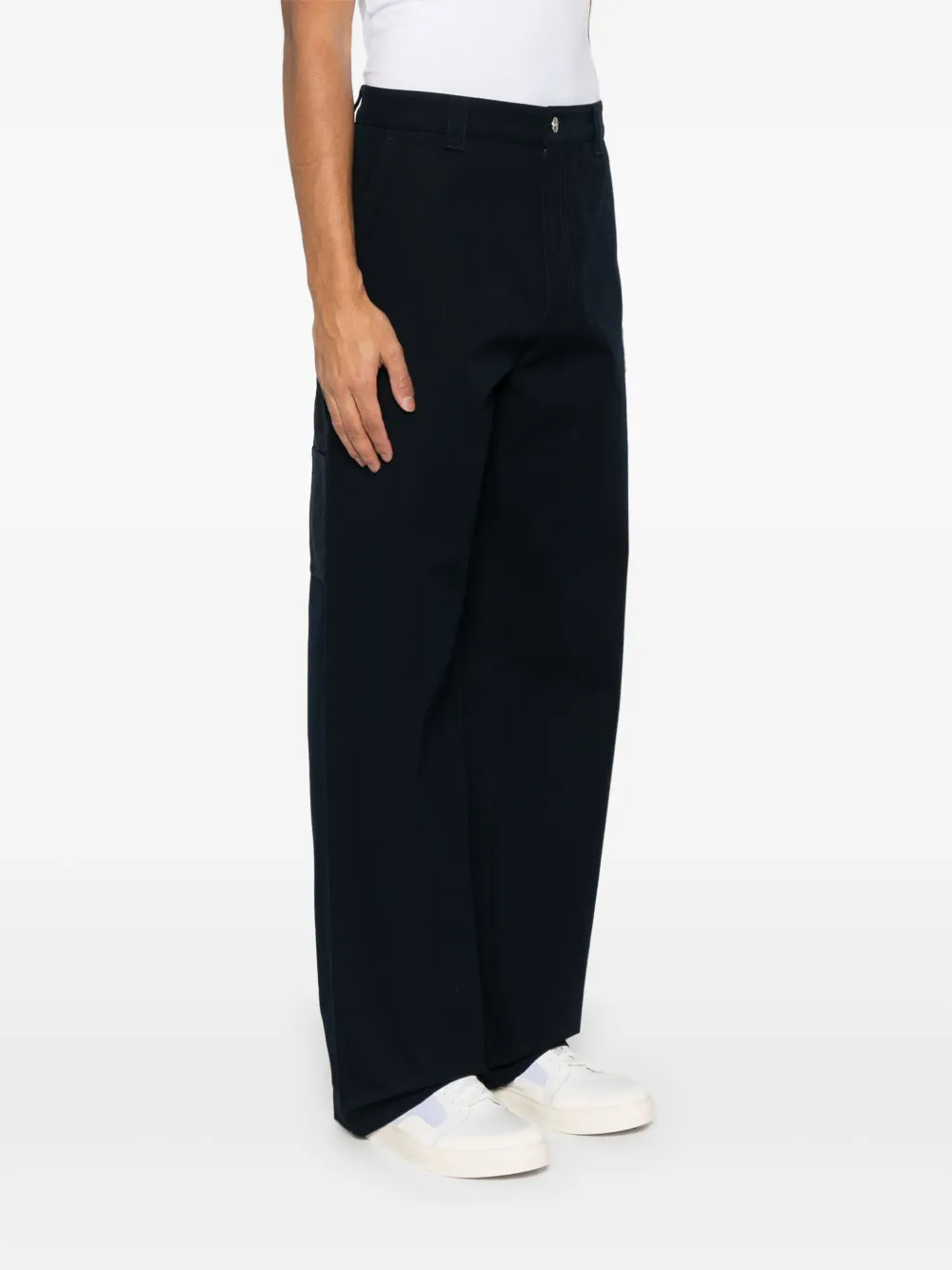 Gucci Katoenen canvas broek Blauw