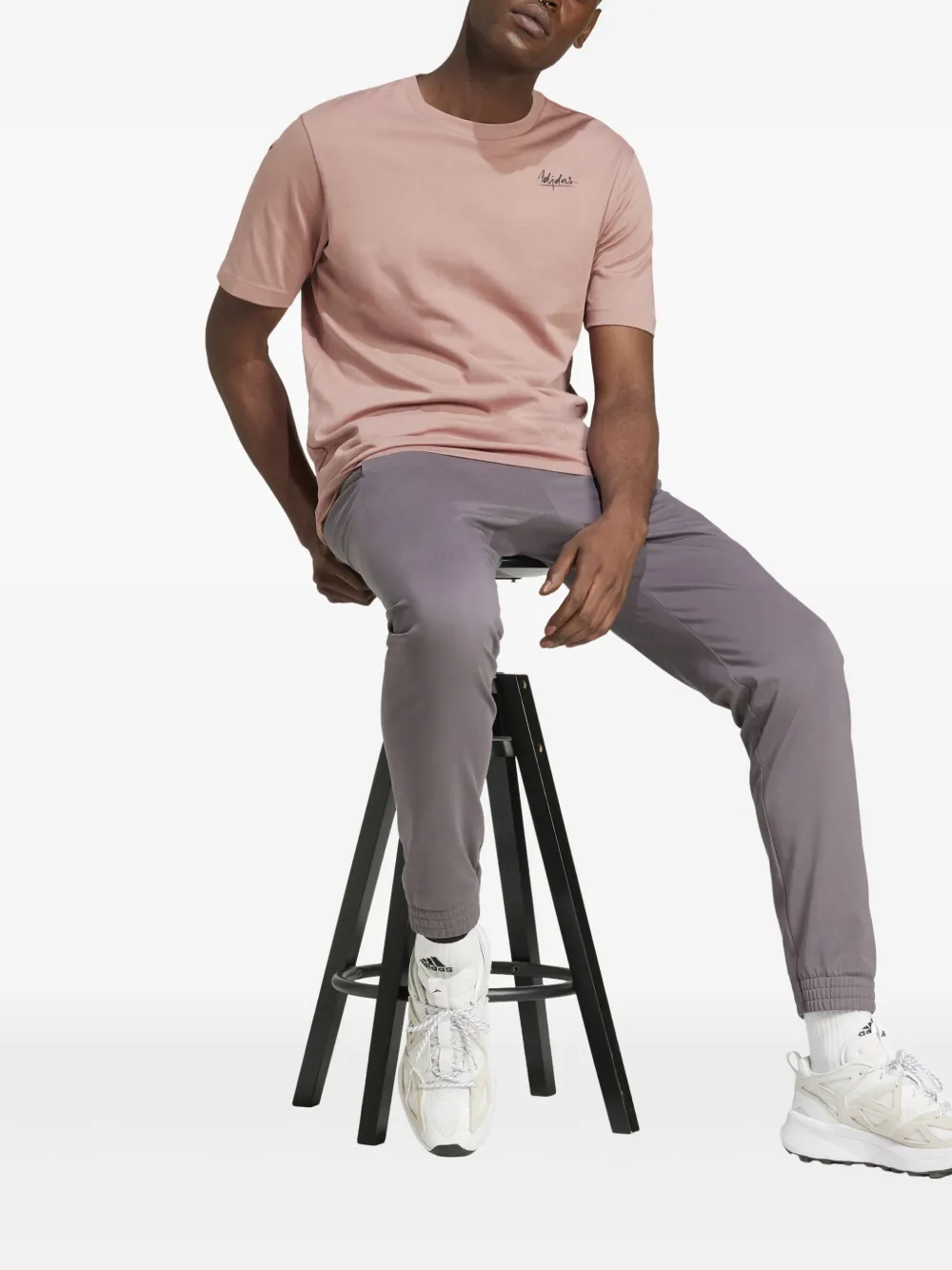 adidas T-shirt met Still Life-print Roze