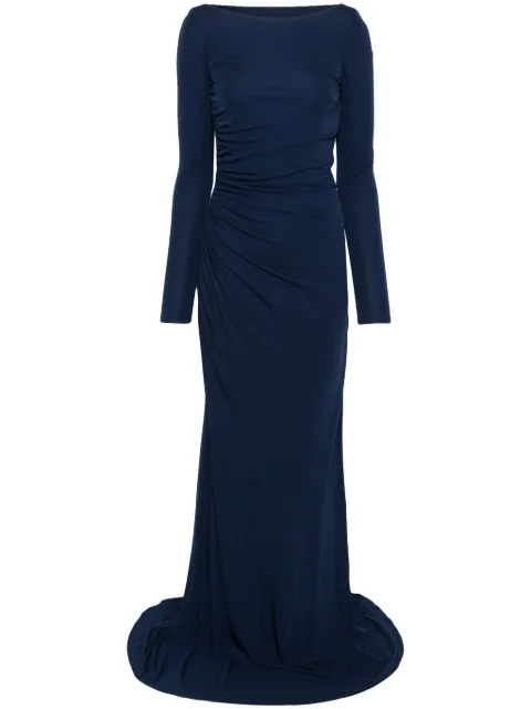 Elisabetta Franchi vestido largo con cuello desbocado