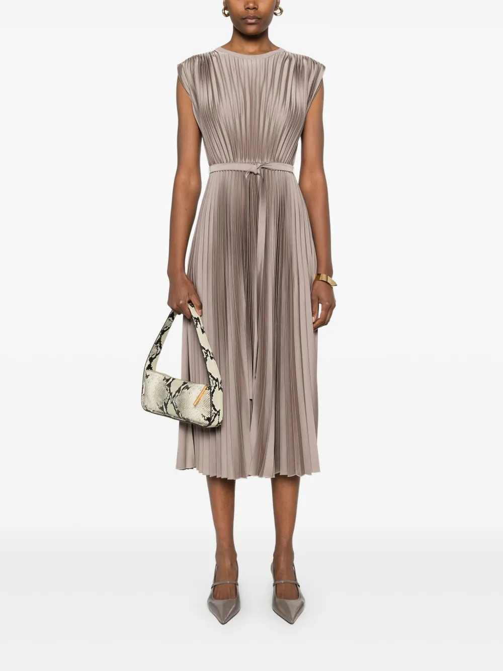 JOSEPH Volta midi dress - Bruin