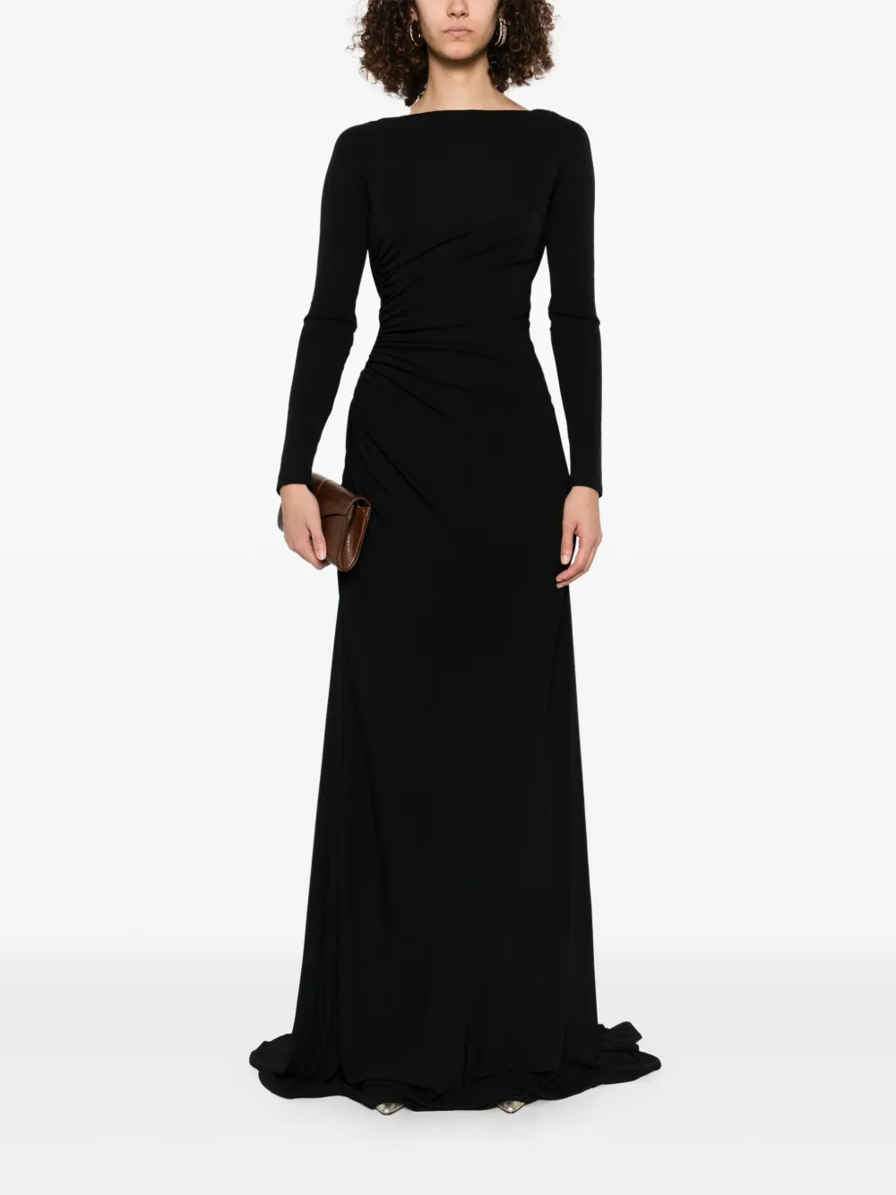 Elisabetta Franchi Red Carpet maxi-jurk - Zwart