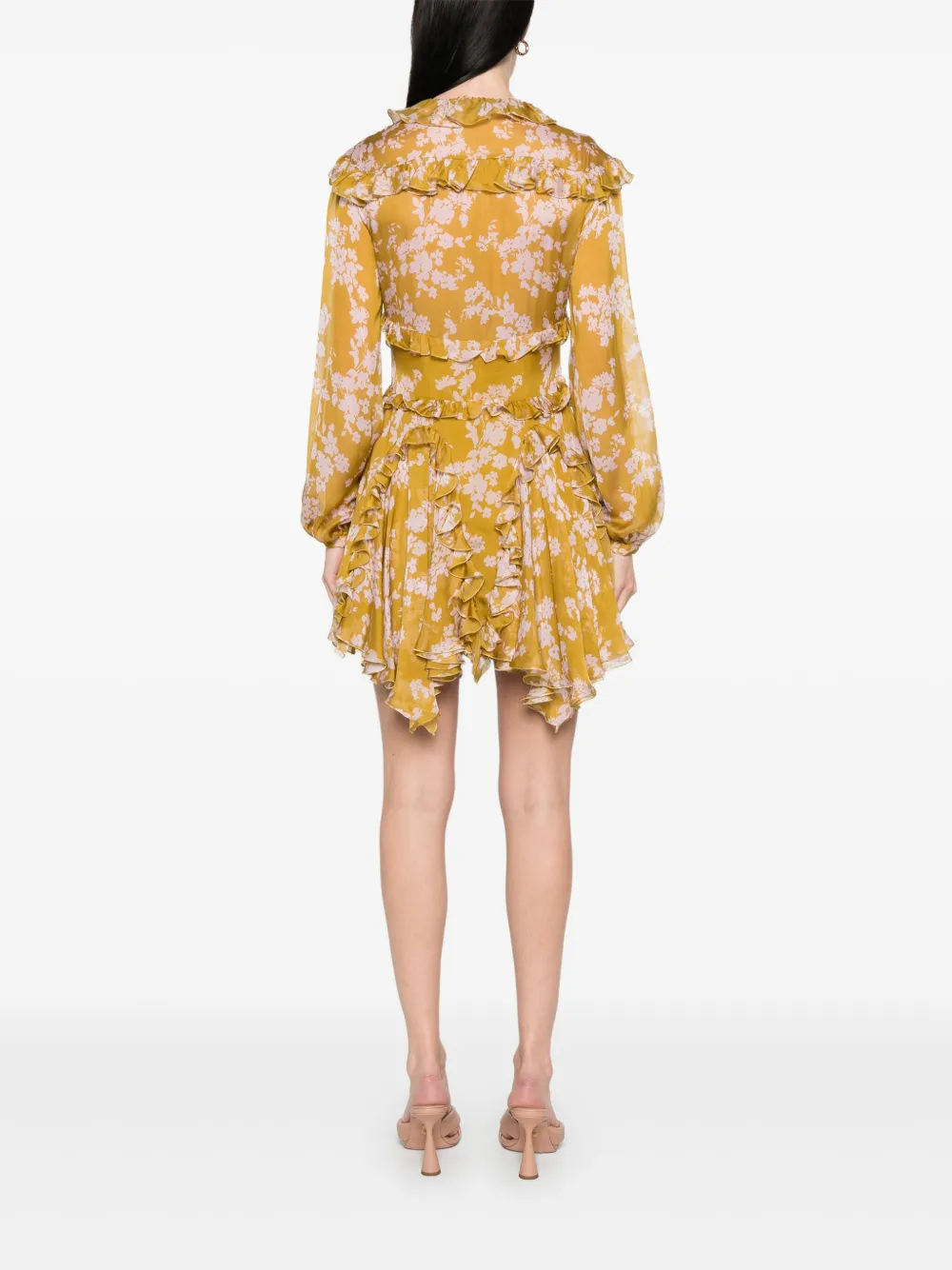 Elisabetta Franchi Mini-jurk met print Geel