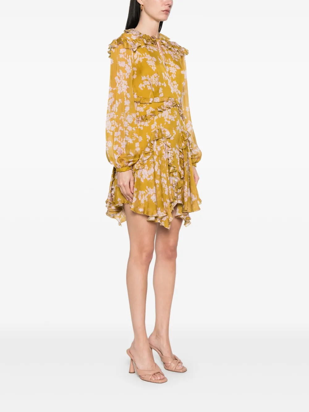 Elisabetta Franchi Mini-jurk met print Geel