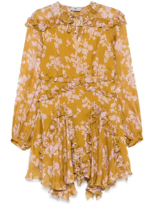 関税送料込み ELISABETTA FRANCHI ミニドレス ELISABETTA FRANCHI】ジャカードツイードカップ付きミニドレス