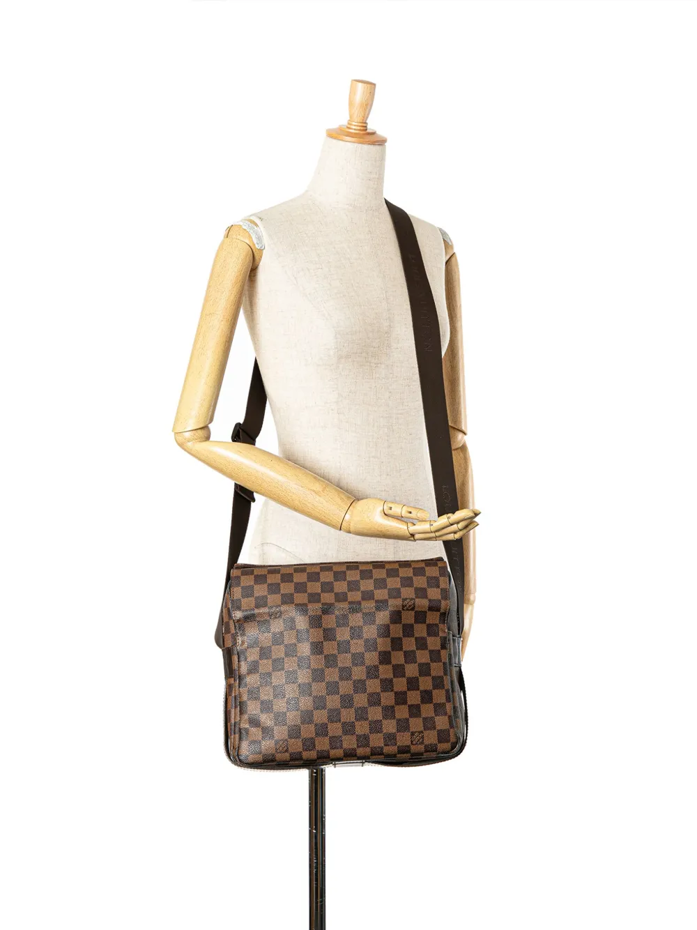 Louis Vuitton Pre-Owned 2010 Damier Ebene Naviglio crossbody bag - Bruin