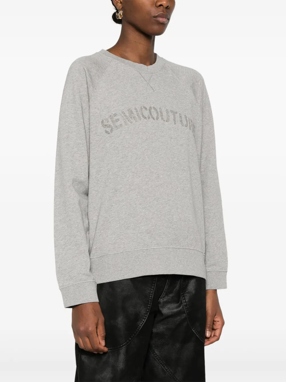 Semicouture Sweater met logoprint Grijs