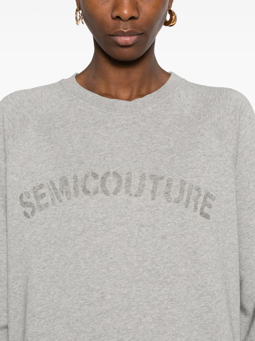 Semicouture Sweater met logoprint Grijs