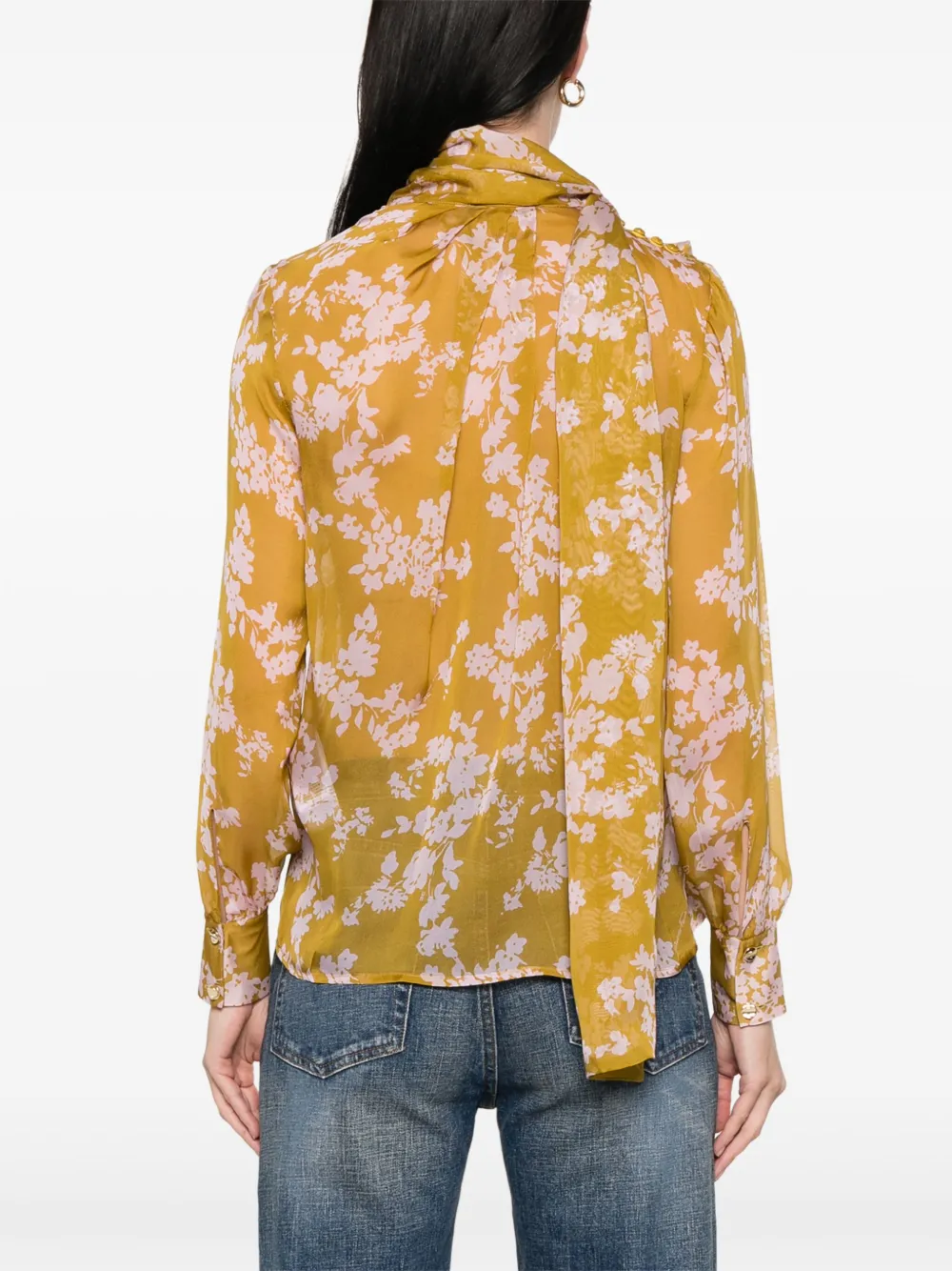 Elisabetta Franchi Blouse met print Geel